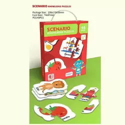 Пазли 88680 (96/3) 45 елементів, вивчення англійської, 15 карток, в коробці Пазли 88680 (96/3) 45 елементів, вивчення англійської, 15 карток, в коробці