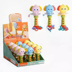 Брязкальце M 611 (12) ЦІНА ЗА 12 ШТУК В БЛОЦІ, "Слоненя", мелодії, англійські слова, звуки тварин, музичні інструменти, прорізувач Брязкальце M 611 (12) ЦІНА ЗА 12 ШТУК В БЛОЦІ, "Слоненя", мелодії, англійські слова, звуки тварин, музичні інструменти, прорізувач