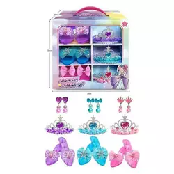 Набір прикрас JY 3405 (24/2) 3 пари туфельок, 3 корони, сережки, в коробці Набір прикрас JY 3405 (24/2) 3 пари туфельок, 3 корони, сережки, в коробці