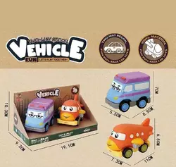 Набір машин 2686 E2 (60) 2 штуки, вінілові, знімний корпус, інерційний механізм, прогумовані колеса, в коробці Набір машин 2686 E2 (60) 2 штуки, вінілові, знімний корпус, інерційний механізм, прогумовані колеса, в коробці