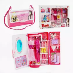 Шафа з одягом JJ 8708 (60/2) 2 сукні, взуття, аксесуари, шафа-сумочка, в коробці Шафа з одягом JJ 8708 (60/2) 2 сукні, взуття, аксесуари, шафа-сумочка, в коробці