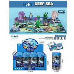 Набір тварин E 034-3 (6) ЦІНА ЗА 12 ШТУК В БЛОЦІ “Морські мешканці” 35 елементів, аксесуари, картки, карта, в тубі Набір тварин E 034-3 (6) ЦІНА ЗА 12 ШТУК В БЛОЦІ “Морські мешканці” 35 елементів, аксесуари, картки, карта, в тубі