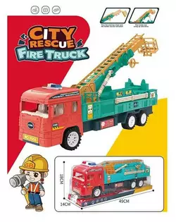 Машина 9806 (24/2) "Пожежна служба", телескопічна драбина, інерція, в слюді Машина 9806 (24/2) "Пожежна служба", телескопічна драбина, інерція, в слюді