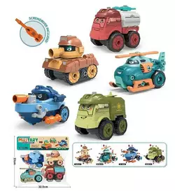 Набір машин JD 1899-19 A (48/2) 4 штуки, конструктор, військова техника,  у пакеті Набір машин JD 1899-19 A (48/2) 4 штуки, конструктор, військова техника,  у пакеті