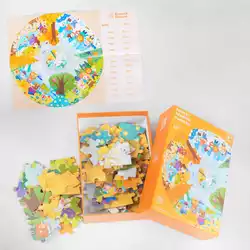 Пазлы С 48157 (32) “Времена года”, 88 деталей, круглый, постер, в коробке Пазлы С 48157 (32) “Времена года”, 88 деталей, круглый, постер, в коробке