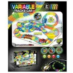Трек GD 80 A (24) світло, машинка на батарейках, люмінесцентний, автоматичний рух, звук, 227 елементів, довжина треку 446 см, в коробці Трек GD 80 A (24) світло, машинка на батарейках, люмінесцентний, автоматичний рух, звук, 227 елементів, довжина треку 446 см, в коробці