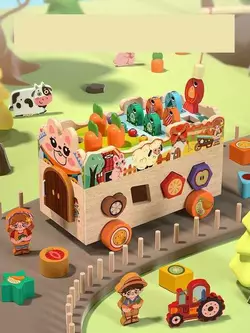 Ігровий центр С 62748 (18) дерев’яний, каталка, сортер, магнітна риболовля з вудочкою, в коробці Ігровий центр С 62748 (18) дерев’яний, каталка, сортер, магнітна риболовля з вудочкою, в коробці