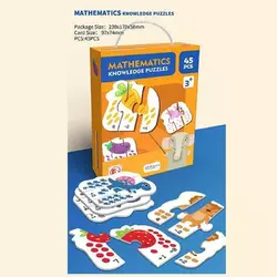 Пазли 88683 (96/3) 45 елементів, 15 карток, математичні приклади, в коробці Пазли 88683 (96/3) 45 елементів, 15 карток, математичні приклади, в коробці