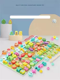 Логічна дерев’яна дошка C 67048 (20) літери та назви продуктів англійською, сортер, цифри, шнурівка, кульки, палички, в коробці Логічна дерев’яна дошка C 67048 (20) літери та назви продуктів англійською, сортер, цифри, шнурівка, кульки, палички, в коробці