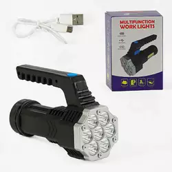 Ліхтар С 64481 (100) 3 режими освітлення + сигнальне світло, вбудований акумулятор, USB-кабель, індикатор заряду, у коробці Ліхтар С 64481 (100) 3 режими освітлення + сигнальне світло, вбудований акумулятор, USB-кабель, індикатор заряду, у коробці