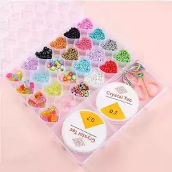 Набір бісеру 610-40 C (120) ліска, ножиці, нитки, у боксі Набір бісеру 610-40 C (120) ліска, ножиці, нитки, у боксі