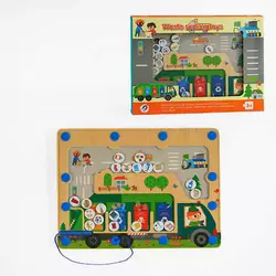 Дерев`яна магнітна гра C 64652 (40) “Сортування сміття”, в коробці Дерев`яна магнітна гра C 64652 (40) “Сортування сміття”, в коробці