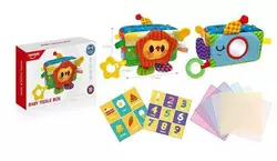 Брязкальце HE 8054 (72) м’яке, пискавка, шелесткі елементи, прорізувач, люстерко, килимки, в коробці Брязкальце HE 8054 (72) м’яке, пискавка, шелесткі елементи, прорізувач, люстерко, килимки, в коробці