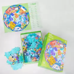 Пазлы С 48158 (32) "Транспорт", 108 деталей, круглый, постер, в коробке Пазлы С 48158 (32) "Транспорт", 108 деталей, круглый, постер, в коробке