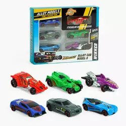 Набір машин 6662 (120/2) 6 штук, металопластик, довжина 7см, в коробці Набір машин 6662 (120/2) 6 штук, металопластик, довжина 7см, в коробці