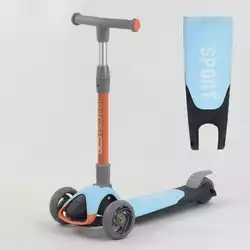 Самокат трехколесный F-39015 (6) Best Scooter, ГОЛУБОЙ, складной алюминиевый руль, 3 колеса PU со светом, d=120*35мм Самокат трехколесный F-39015 (6) Best Scooter, ГОЛУБОЙ, складной алюминиевый руль, 3 колеса PU со светом, d=120*35мм