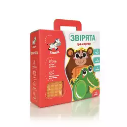 гр Гра настільна з деревини "Мозаїка. Звірята" гра-сортер (укр) ZB2002-05 (6) "Vladi Toys", 6 карточек с животными, 6 деревянных фигурок гр Гра настільна з деревини "Мозаїка. Звірята" гра-сортер (укр) ZB2002-05 (6) "Vladi Toys", 6 карточек с животными, 6 деревянных фигурок