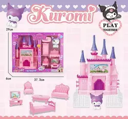 Замок JX 751 KF-1 (48/2) герой, підсвічування, весела мелодія, висота замку 24см, ліжечко, диван, крісло, парканчик, в коробці Замок JX 751 KF-1 (48/2) герой, підсвічування, весела мелодія, висота замку 24см, ліжечко, диван, крісло, парканчик, в коробці