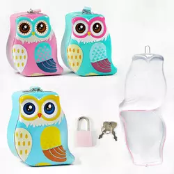 Скарбничка C 60058 (120) 3 види, “Сова”, металева, замок з ключем, ВИДАЄТЬСЯ ТІЛЬКИ МІКС ВИДІВ Скарбничка C 60058 (120) 3 види, “Сова”, металева, замок з ключем, ВИДАЄТЬСЯ ТІЛЬКИ МІКС ВИДІВ