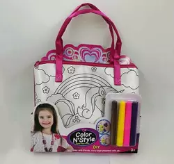 Сумка-розмальовка 613-7 (144/2) текстильна, 4 мініфломастери, застібається фна блискавку, на листі Сумка-розмальовка 613-7 (144/2) текстильна, 4 мініфломастери, застібається фна блискавку, на листі