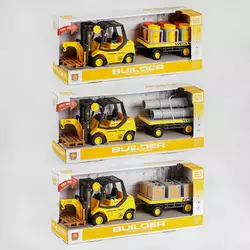 Спецтехніка WY 690 A-1/2/3 (18) “Навантажувач вилковий”, 3 види, підсвічування, звуки, на батарейках, рух. деталі, піддон, платформа, в коробці, МІКС Спецтехніка WY 690 A-1/2/3 (18) “Навантажувач вилковий”, 3 види, підсвічування, звуки, на батарейках, рух. деталі, піддон, платформа, в коробці, МІКС