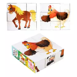 гр Набір дитячий Кубики "Свійські тварини" 0411 (21) "BAMSIC" гр Набір дитячий Кубики "Свійські тварини" 0411 (21) "BAMSIC"