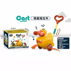 Каталка 0502-2 (32) "Качечка", розмір - 13х14х61 см, рухомі елементи, пискавка, ручка, в коробці Каталка 0502-2 (32) "Качечка", розмір - 13х14х61 см, рухомі елементи, пискавка, ручка, в коробці