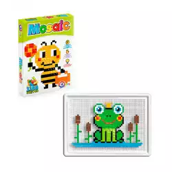 гр Мозайка 7525 (24) "Technok Toys", “Пчелка”, 1188 деталей, размер 0.5 см, игровая панель, в коробке