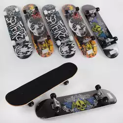 Скейт С 32028 (6) ВИДАЄТЬСЯ ТІЛЬКИ МІКС ВИДІВ, 6 видов, подшипник АВЕС-9, колёса PU, d=5,5см Скейт С 32028 (6) ВИДАЄТЬСЯ ТІЛЬКИ МІКС ВИДІВ, 6 видов, подшипник АВЕС-9, колёса PU, d=5,5см