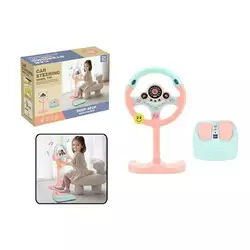 Кермо 2192 E-72 Штрих=92477 (18) колір РОЖЕВИЙ,  підставка 34 см, звуки, озвуч. англійською, мелодії, світло, педалі гальма і газу, в коробці Кермо 2192 E-72 Штрих=92477 (18) колір РОЖЕВИЙ,  підставка 34 см, звуки, озвуч. англійською, мелодії, світло, педалі гальма і газу, в коробці