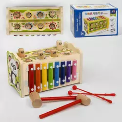 Ігровий центр С 48710 (32) дерев’яний, стукалка, ксилофон, в коробці Ігровий центр С 48710 (32) дерев’яний, стукалка, ксилофон, в коробці