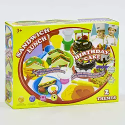 Тесто для лепки 8328 (12) "Сендвич-Ланч", 10 баночек теста, аксессуары, колпак, в коробке Тесто для лепки 8328 (12) "Сендвич-Ланч", 10 баночек теста, аксессуары, колпак, в коробке