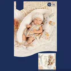 Пупс 8829-1 (16/2) висота 31 см, знімний одяг, матрацик з подушечкою, рушник, в коробці Пупс 8829-1 (16/2) висота 31 см, знімний одяг, матрацик з подушечкою, рушник, в коробці