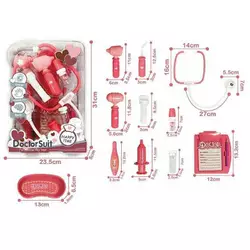 Набір лікаря 8805 A-2 (36) підсвічування, звук серцебиття, медичне приладдя, муляжі ліків, в слюді Набір лікаря 8805 A-2 (36) підсвічування, звук серцебиття, медичне приладдя, муляжі ліків, в слюді