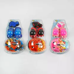 Захисне спорядження С 60072 (20) 3 види, шолом, налокітники, наколінники, зап`ястя, у слюді, ВИДАЄТЬСЯ ТІЛЬКИ МІКС ВИДІВ Захисне спорядження С 60072 (20) 3 види, шолом, налокітники, наколінники, зап`ястя, у слюді, ВИДАЄТЬСЯ ТІЛЬКИ МІКС ВИДІВ