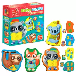 гр Пазли картонні з грою "Тварини. Іграшки" VT1722-27 укр (28) "Vladi Toys" гр Пазли картонні з грою "Тварини. Іграшки" VT1722-27 укр (28) "Vladi Toys"