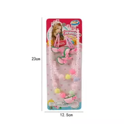 Набір прикрас F 6-1 (960/2) намисто, каблучка, браслет, 2 резинки, 2 заколки, у пакеті Набір прикрас F 6-1 (960/2) намисто, каблучка, браслет, 2 резинки, 2 заколки, у пакеті