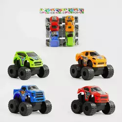 Набір машин 1887 (180/2) 4 штуки, інерція, у пакеті Набір машин 1887 (180/2) 4 штуки, інерція, у пакеті