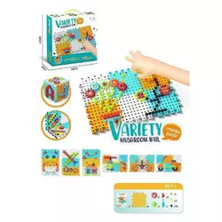 Мозаїка 022-1 A (48/2) 110 пластикових елементів, основа з отворами, інструменти, в коробці Мозаїка 022-1 A (48/2) 110 пластикових елементів, основа з отворами, інструменти, в коробці