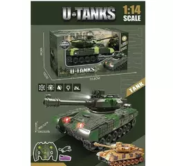 Танк на радіокеруванні 799 D-10 (24) 2 кольори, гусеничний хід, підсвічування, звук, масштаб 1:14, акум. 3,7 V, пульт 2,4 G, в коробці Танк на радіокеруванні 799 D-10 (24) 2 кольори, гусеничний хід, підсвічування, звук, масштаб 1:14, акум. 3,7 V, пульт 2,4 G, в коробці