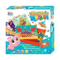 гр Пізнавальна Мозаїка 67941 (12/2) "4FUN Game Club", 84 елементи, 12 картинок-шаблонів, щипці, у коробці гр Пізнавальна Мозаїка 67941 (12/2) "4FUN Game Club", 84 елементи, 12 картинок-шаблонів, щипці, у коробці