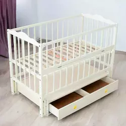 гр Ліжечко дитяче "Ангеліна" (1) шарнір-підшибник з відкидною боковиною+шухляда, бук (слонова кістка) гр Ліжечко дитяче "Ангеліна" (1) шарнір-підшибник з відкидною боковиною+шухляда, бук (слонова кістка)