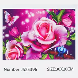 Алмазна мозаїка JS 25396 (50) "TK Group", "Квіти", 30х20, у коробці Алмазна мозаїка JS 25396 (50) "TK Group", "Квіти", 30х20, у коробці