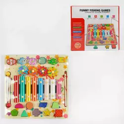 Логічна дерев’яна дошка C 63981 (24) ксилофон, рухомі шестерні, магнітна риболовля, геометричний сортер, в коробці Логічна дерев’яна дошка C 63981 (24) ксилофон, рухомі шестерні, магнітна риболовля, геометричний сортер, в коробці