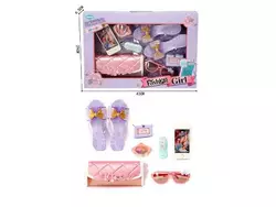 Прикраси 161-2 (36/2) туфлі, тіні, автомобільні ключі, сумка, окуляри, крем, телефон, в коробці Прикраси 161-2 (36/2) туфлі, тіні, автомобільні ключі, сумка, окуляри, крем, телефон, в коробці