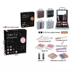 Косметика FT 2015 A (60) 15 елементів, кейс, 2 палетки рум`ян, 2 - тіней для повік, 2 помади, пилочки для нігтів, дзеркальце, в коробці, МІКС Косметика FT 2015 A (60) 15 елементів, кейс, 2 палетки рум`ян, 2 - тіней для повік, 2 помади, пилочки для нігтів, дзеркальце, в коробці, МІКС