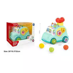 Машинка HE 0547 (12) брязкальця, пальчикова гра, сортер, звуки, мелодії, в коробці Машинка HE 0547 (12) брязкальця, пальчикова гра, сортер, звуки, мелодії, в коробці