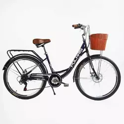 Велосипед міський Corso «Polaris» 26`` PS-36620 + КОШИК Велосипед міський Corso «Polaris» 26`` PS-36620 + КОШИК