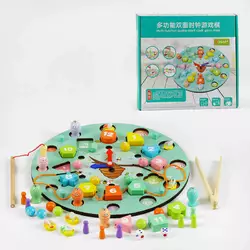 Годинник дерев`яний С 62350 (24) 7 ігор, магнітна риболовля, сортер геометричний, за кольорами, настільна гра, намистини, шнурок, в коробці Годинник дерев`яний С 62350 (24) 7 ігор, магнітна риболовля, сортер геометричний, за кольорами, настільна гра, намистини, шнурок, в коробці