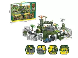 Парковка SY 9938 (12) військова база, солдатики, спецтранспорт, гумові динозаври, клітки, наліпки, в коробці Парковка SY 9938 (12) військова база, солдатики, спецтранспорт, гумові динозаври, клітки, наліпки, в коробці